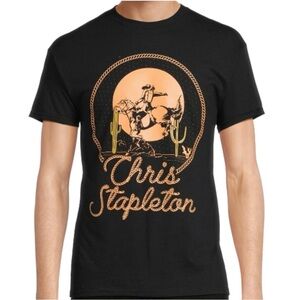 Chris Stapleton Men’s Graphic Black T-shirt Size Large